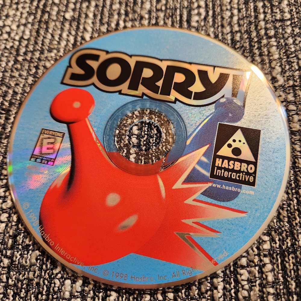 Sorry! Video Game Hasbro Interactive Disc